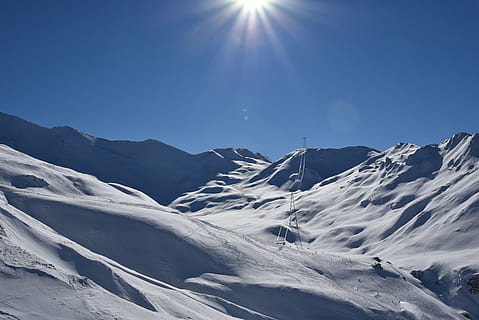 samnaun, ischgl, winter, panorama, sun, alpine, switzerland HD wallpaper