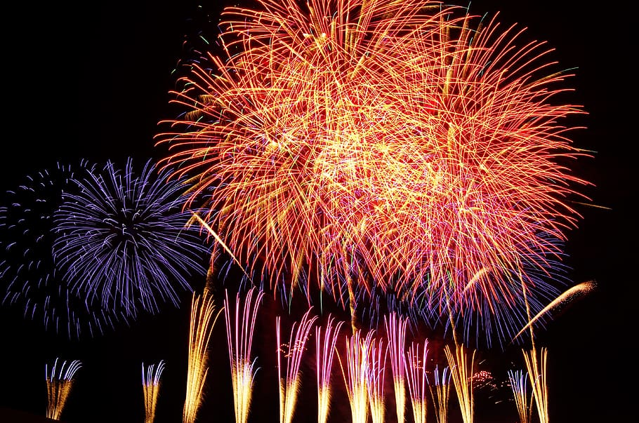 Rocket, Fireworks, moerenuma, firework display, firework - man made object HD wallpaper