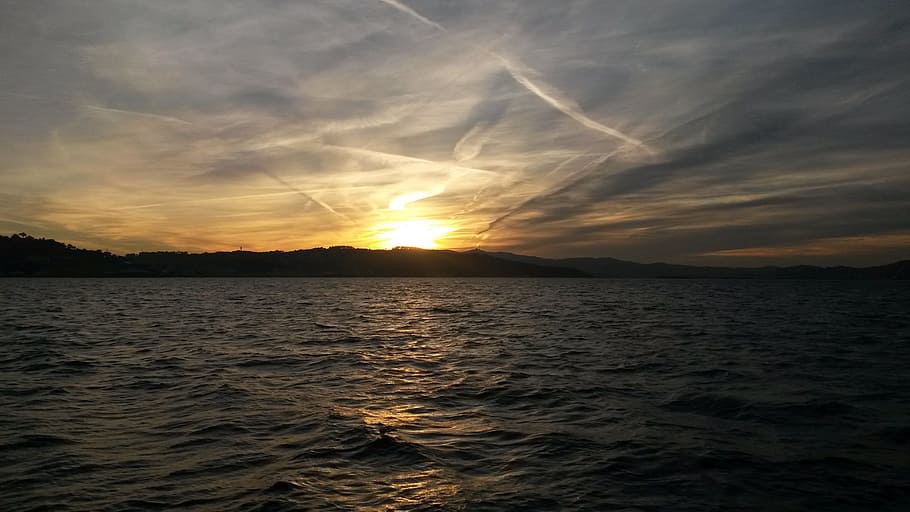 Sunset, Twilight, Water, nature, sea, sky, cloud - Sky, dusk HD wallpaper
