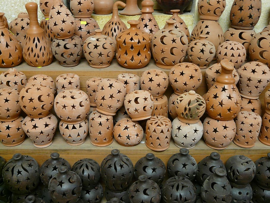 lanterns, ceramic, pottery, fragile, earthen material, earthenware HD wallpaper