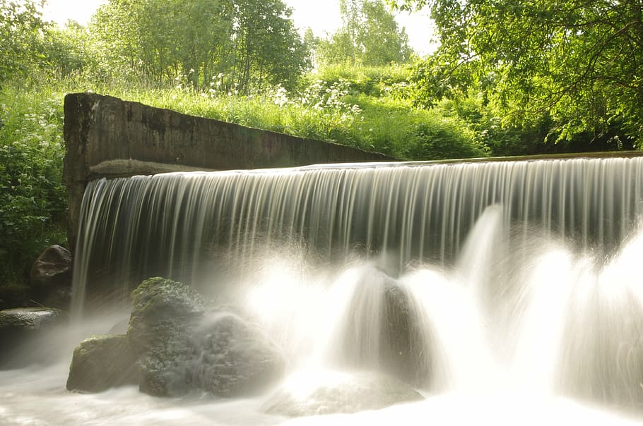 river, stream, for, spray, thresholds, fast, water, pebbles HD wallpaper