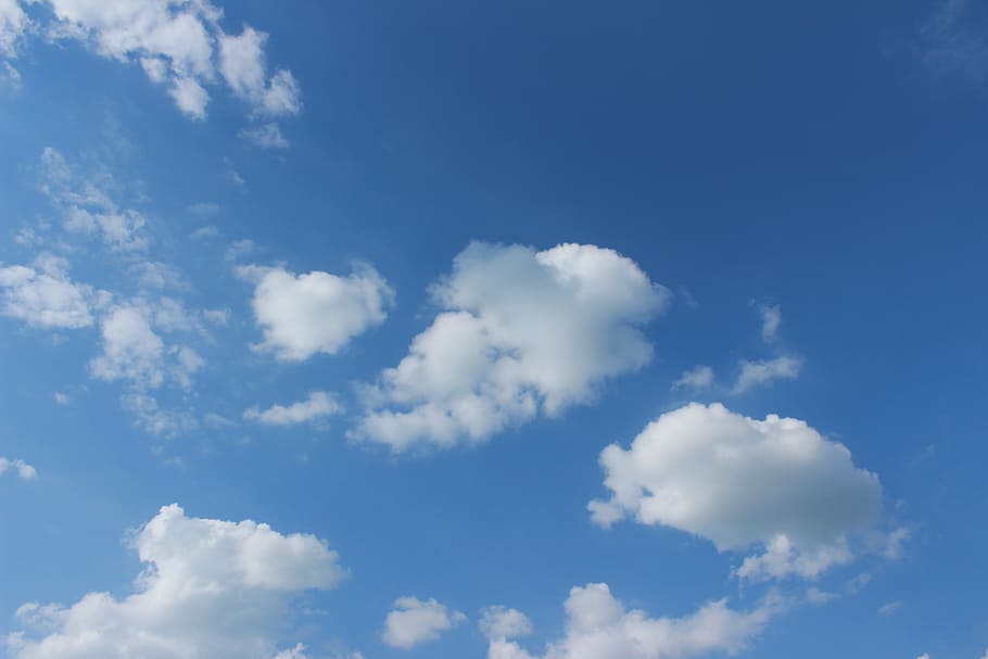 blue sky, clouds, clear, cloud - sky, beauty in nature, tranquility HD wallpaper