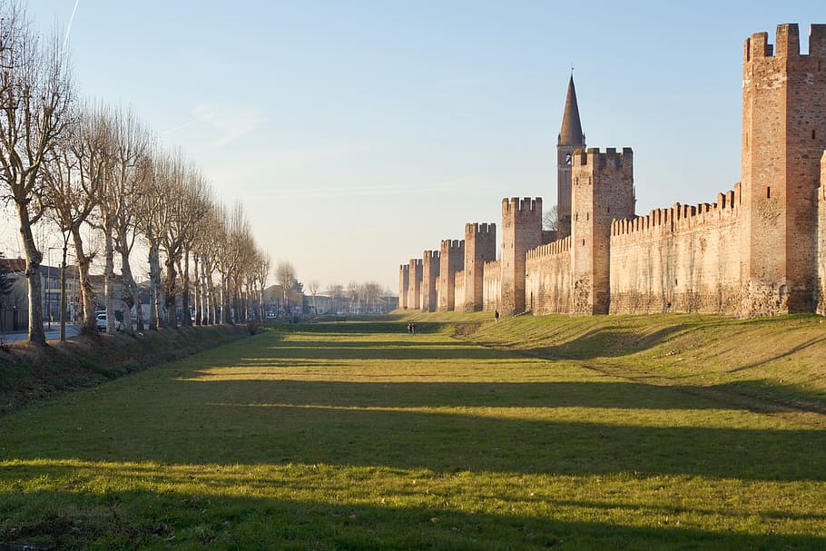 wall, city wall, architecture, old, town, historical, montagnana HD wallpaper