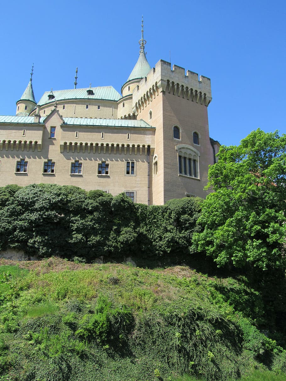 slovakia, castle, bojnice, building exterior, built structure HD wallpaper