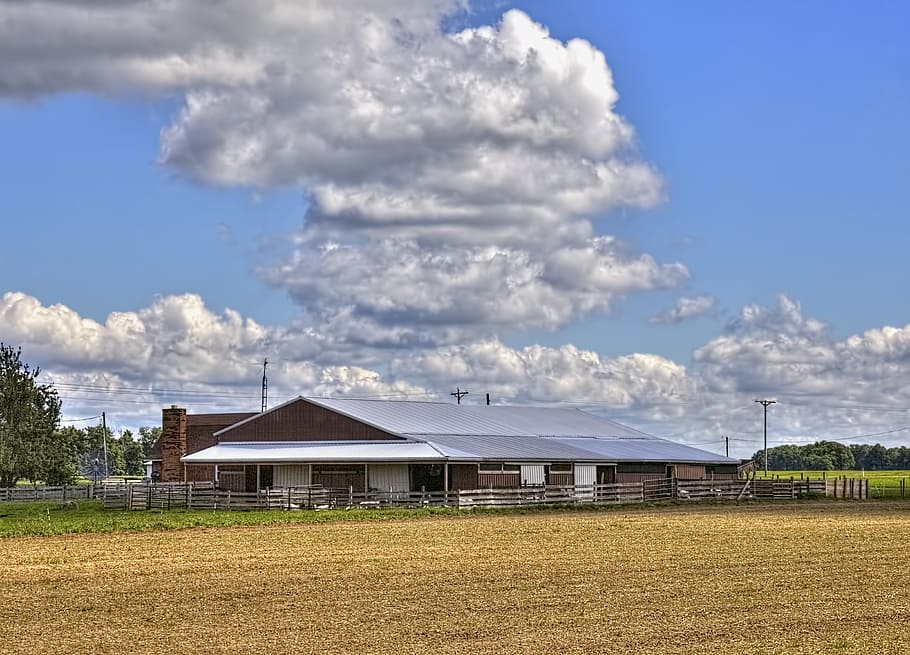 barn, rustic, barns, ohio, digital art, rural, scenic, country HD wallpaper
