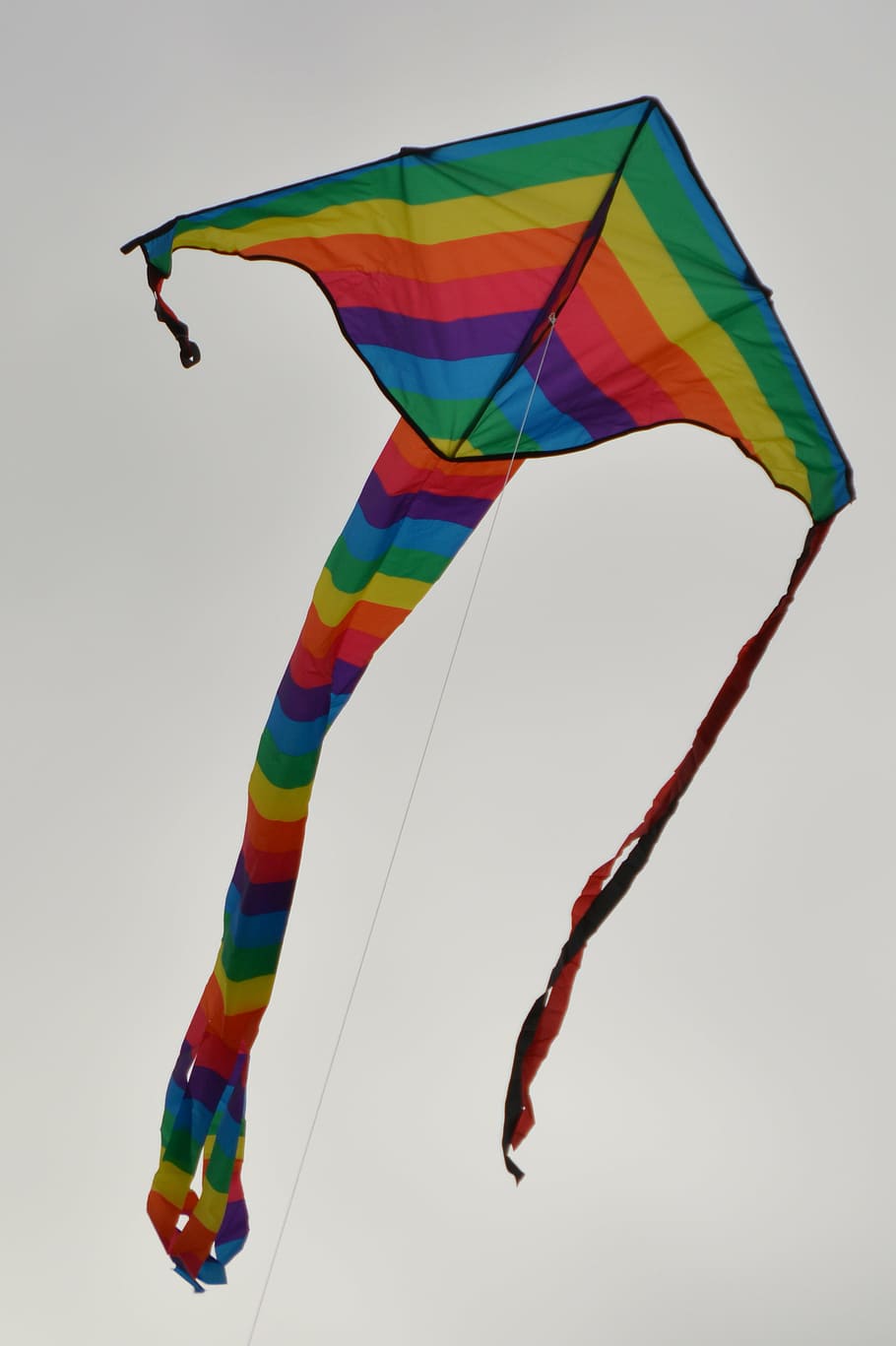 aviator, air, wind kite, multi colored, flying, mid-air, sky HD wallpaper
