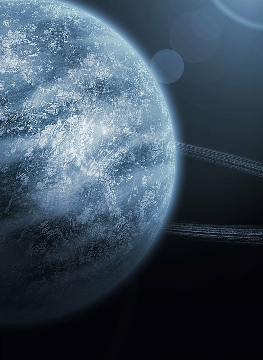 blue and gray planet, forward, space, cosmos, world, all, celestial body HD wallpaper