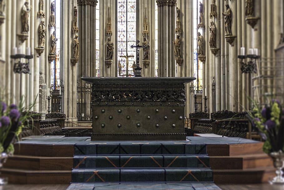 altar, cologne, shrine, gold, architecture, built structure HD wallpaper