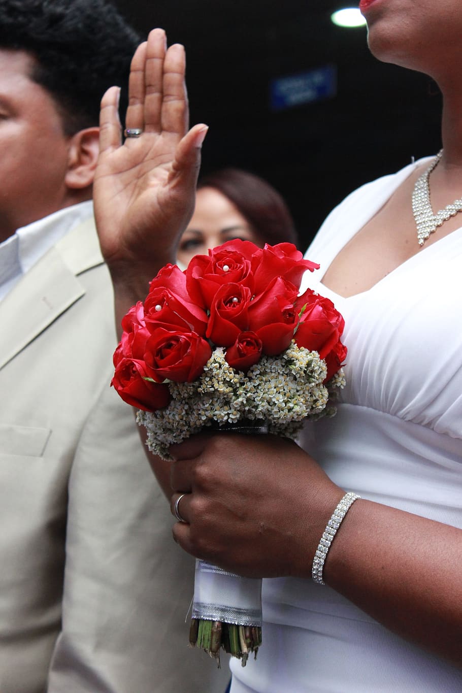 Wedding, Hands, Commitment, if, raised, married, roses, flowers HD wallpaper