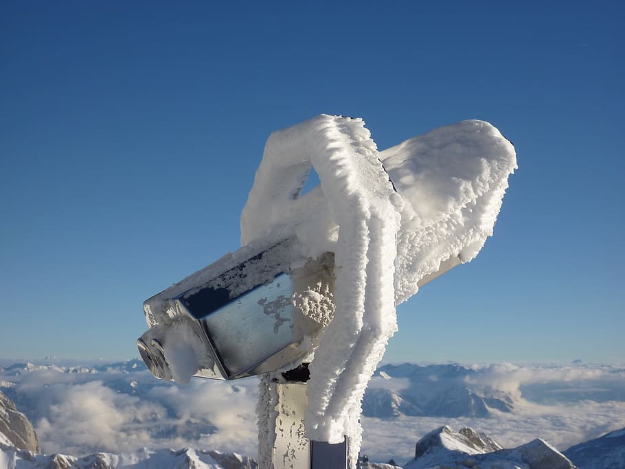 Ice, Cold, Icy, Winter, Snow, White, ice formations, telescope HD wallpaper