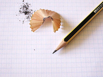 yellow and black pencil on graphing paper, note, writing, drawing HD wallpaper