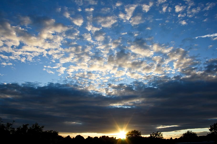 clouds, sun, sky, sunset, sunburst, cloud - sky, beauty in nature HD wallpaper