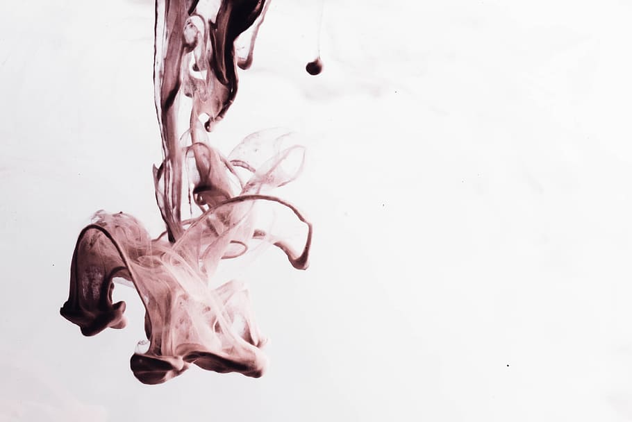 white and black liquid brush painting decor, gray fluid timelapse photography HD wallpaper