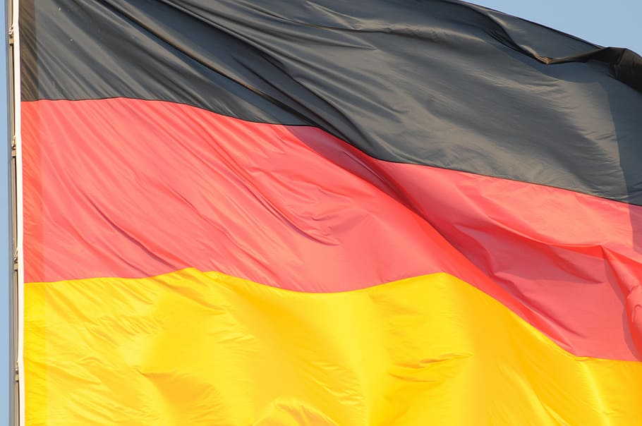 Germany, Flag, Black Red Gold, Reichstag, german flag, berlin, HD wallpaper
