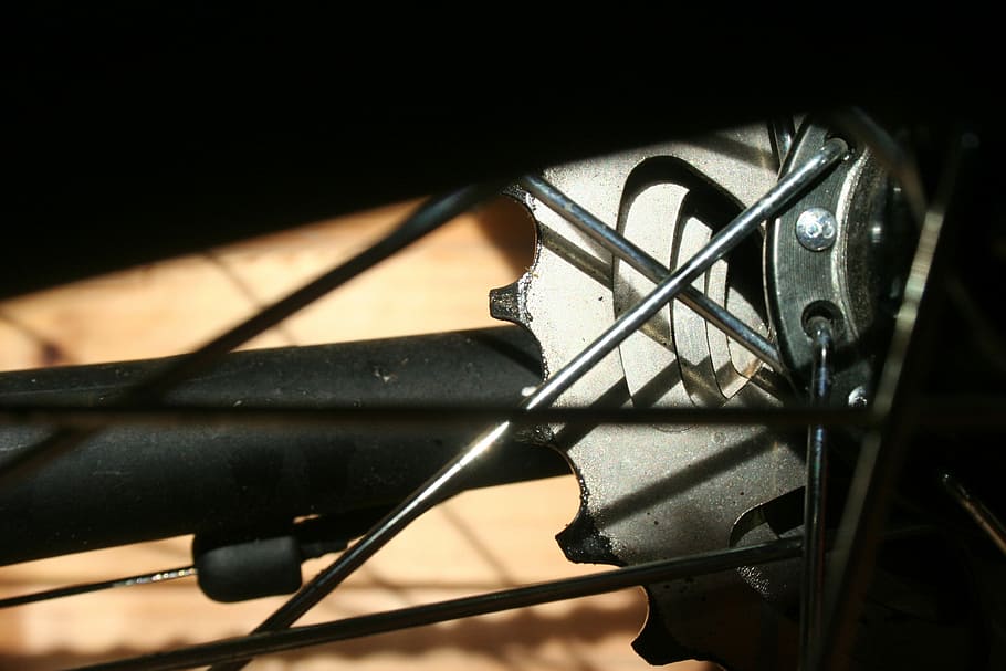 Bike, Chain, Close, Light, Pinion Gear, wood, technology, wheel HD wallpaper