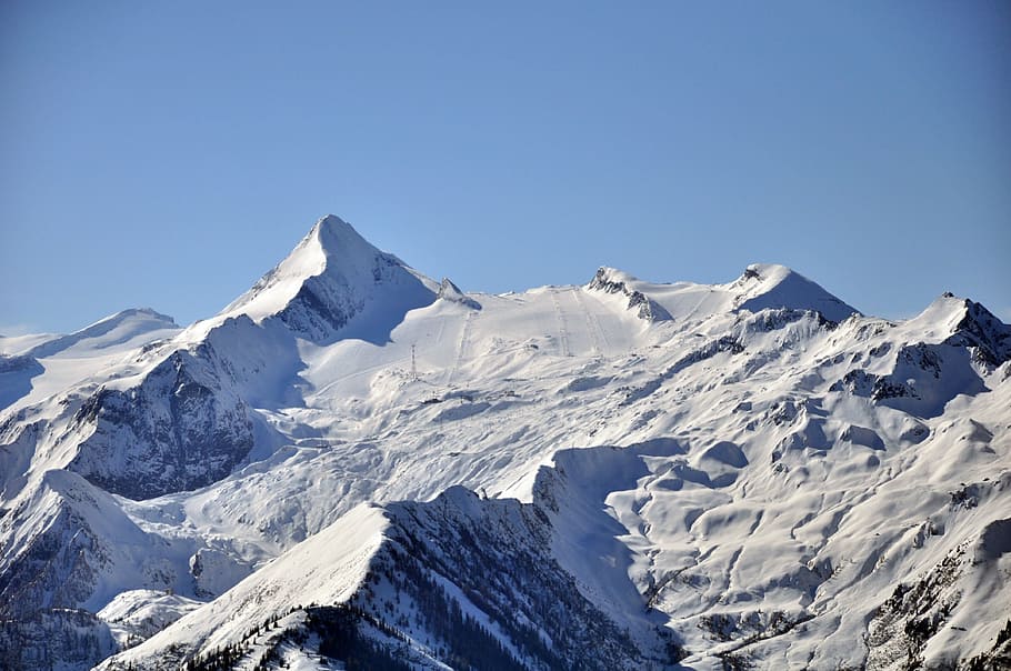 mountains, landscape, nature, view, travel, top view, winter in the mountains HD wallpaper