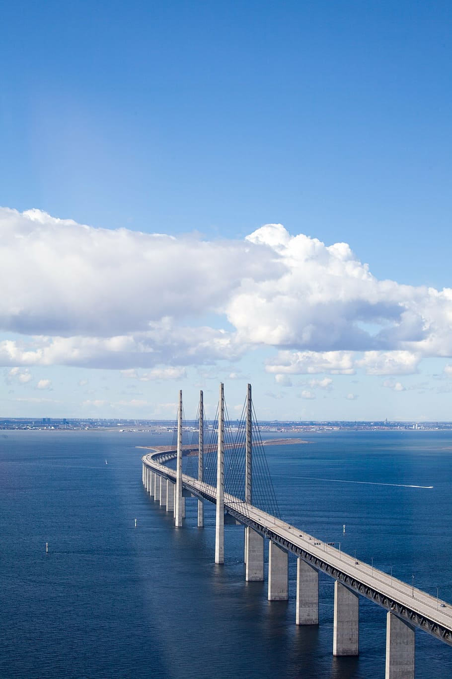 the öresund bridge, malmö, bro, aerial photo, copenhagen, HD wallpaper