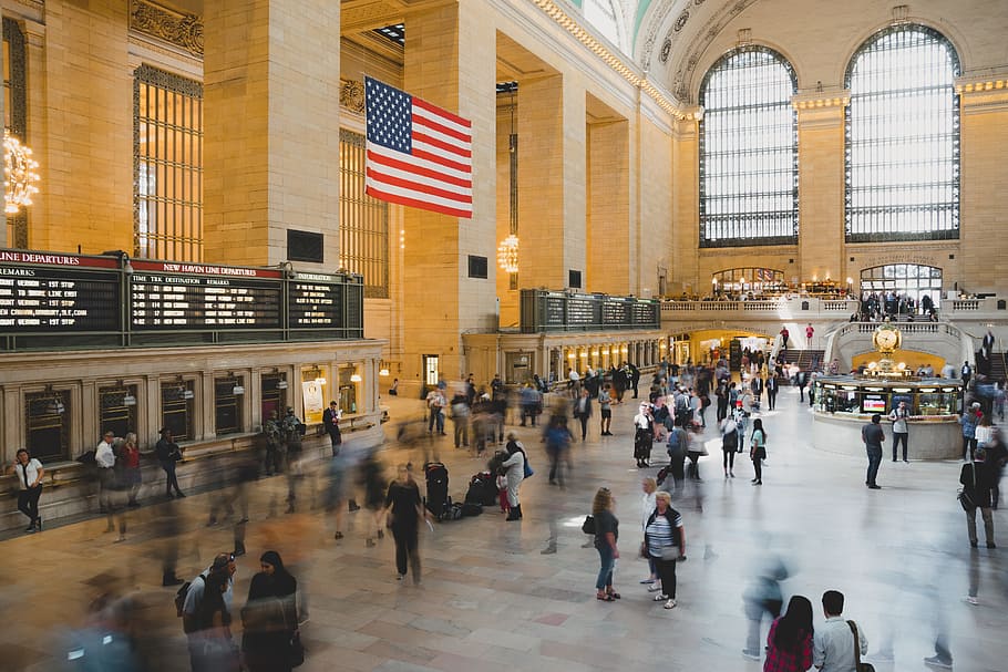 architecture, building, infrastructure, indoor, people, crowd HD wallpaper