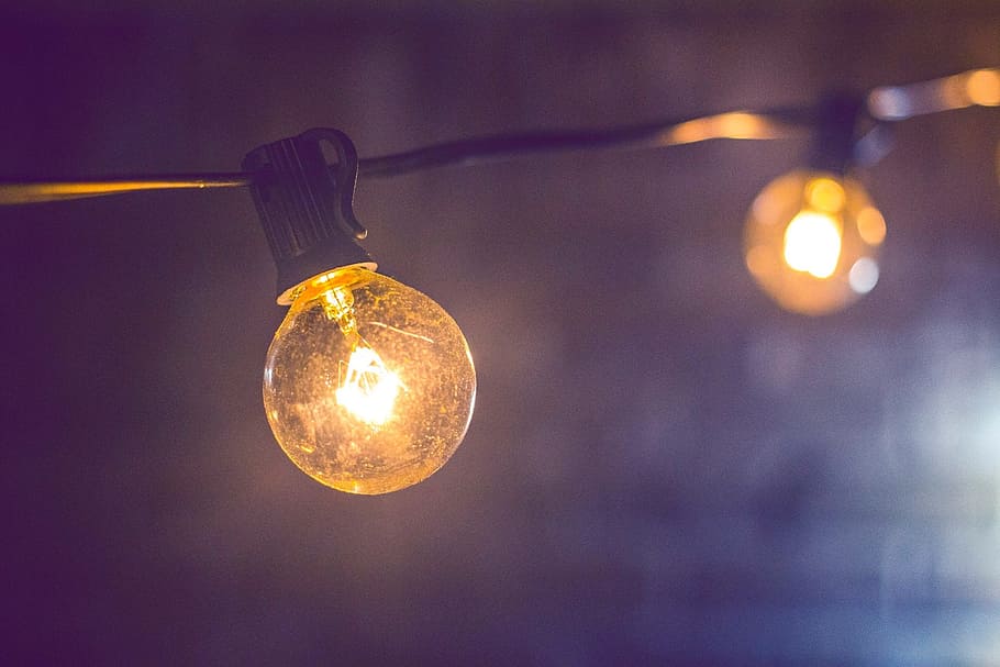 shallow focus photography of light bulb, blur, bright, close-up HD wallpaper