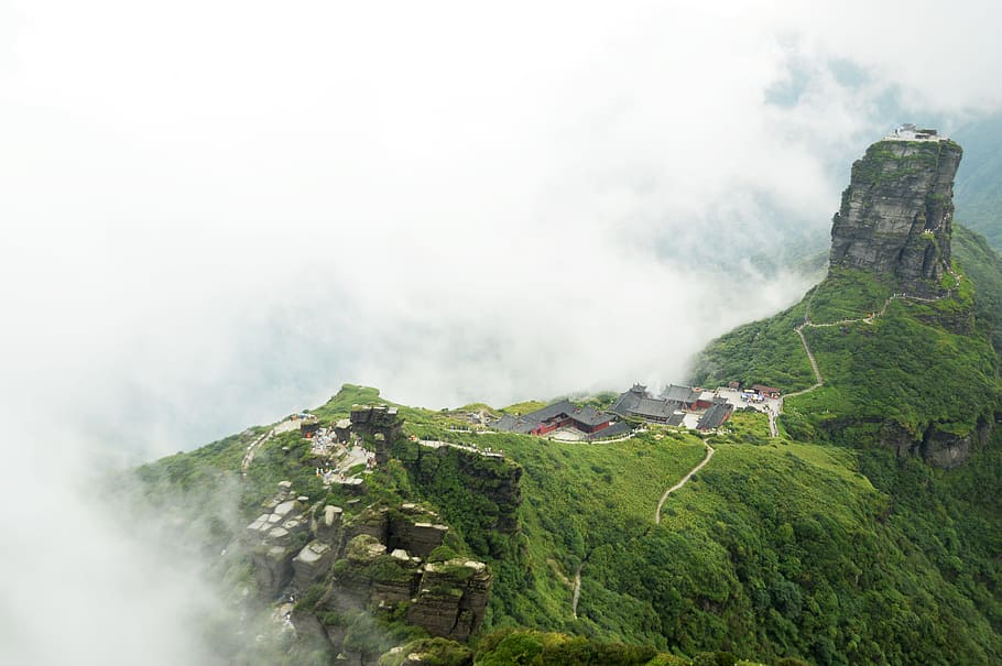Guizhou, Scenery, fanjingshanensis, nature, mountain, landscape, HD wallpaper