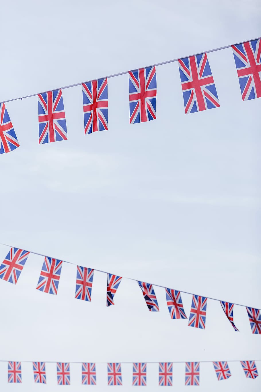 British flag buntings, England flags, decoration, outdoor, royal.