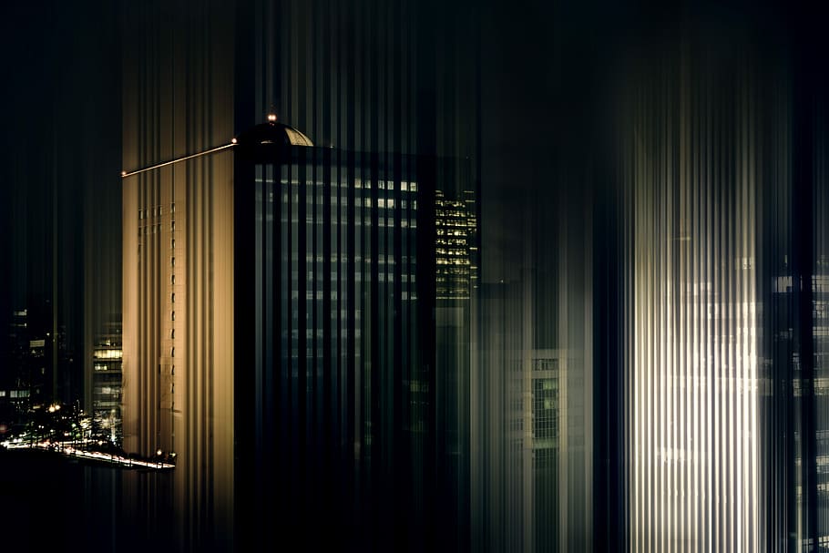 gray high-rise buildings at night time, untitled, architecture HD wallpaper