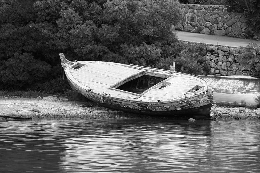 hvar, ark, black white, nautical vessel, transportation, water HD wallpaper