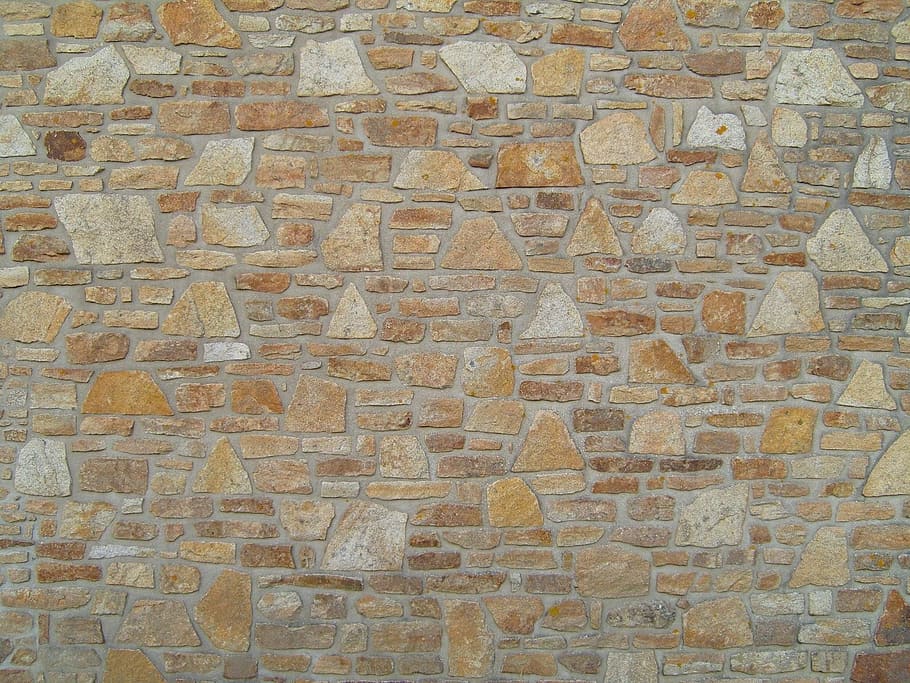 Wall, Stone, Masonry, Texture, Pattern, rough, brown, backdrop HD wallpaper