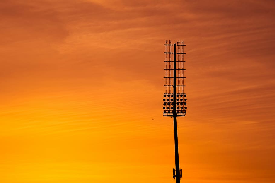 sunset, light, lighting system, stadium lighting, lamp, equipment HD wallpaper