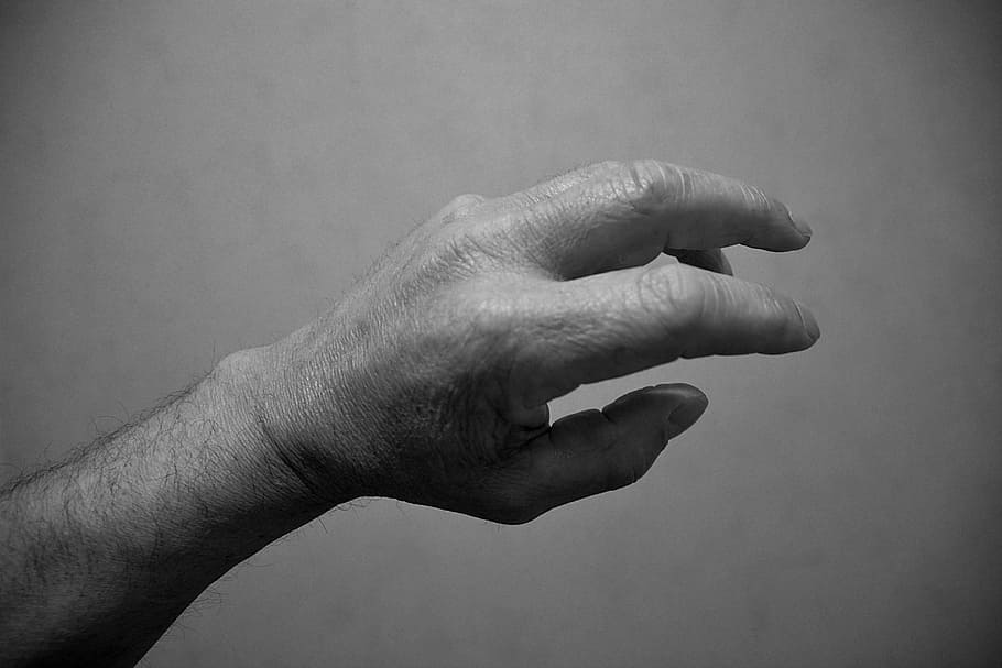 hand, man, character, human, man woman, black and white, human hand HD wallpaper