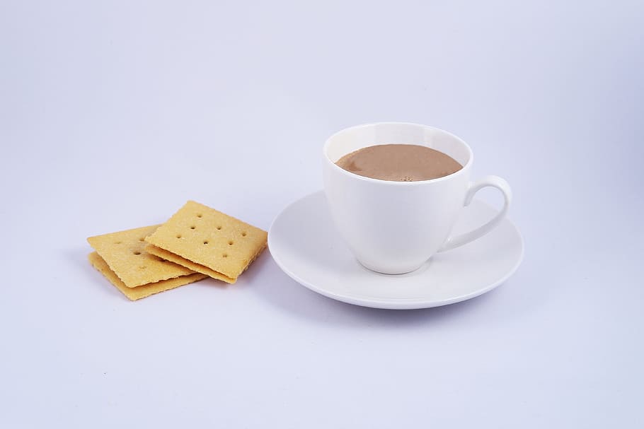 biscuit, coffee, cup, cookie, brown, espresso, mug, breakfast HD wallpaper
