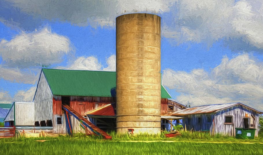barn, rustic, barns, ohio, digital art, rural, scenic, country HD wallpaper