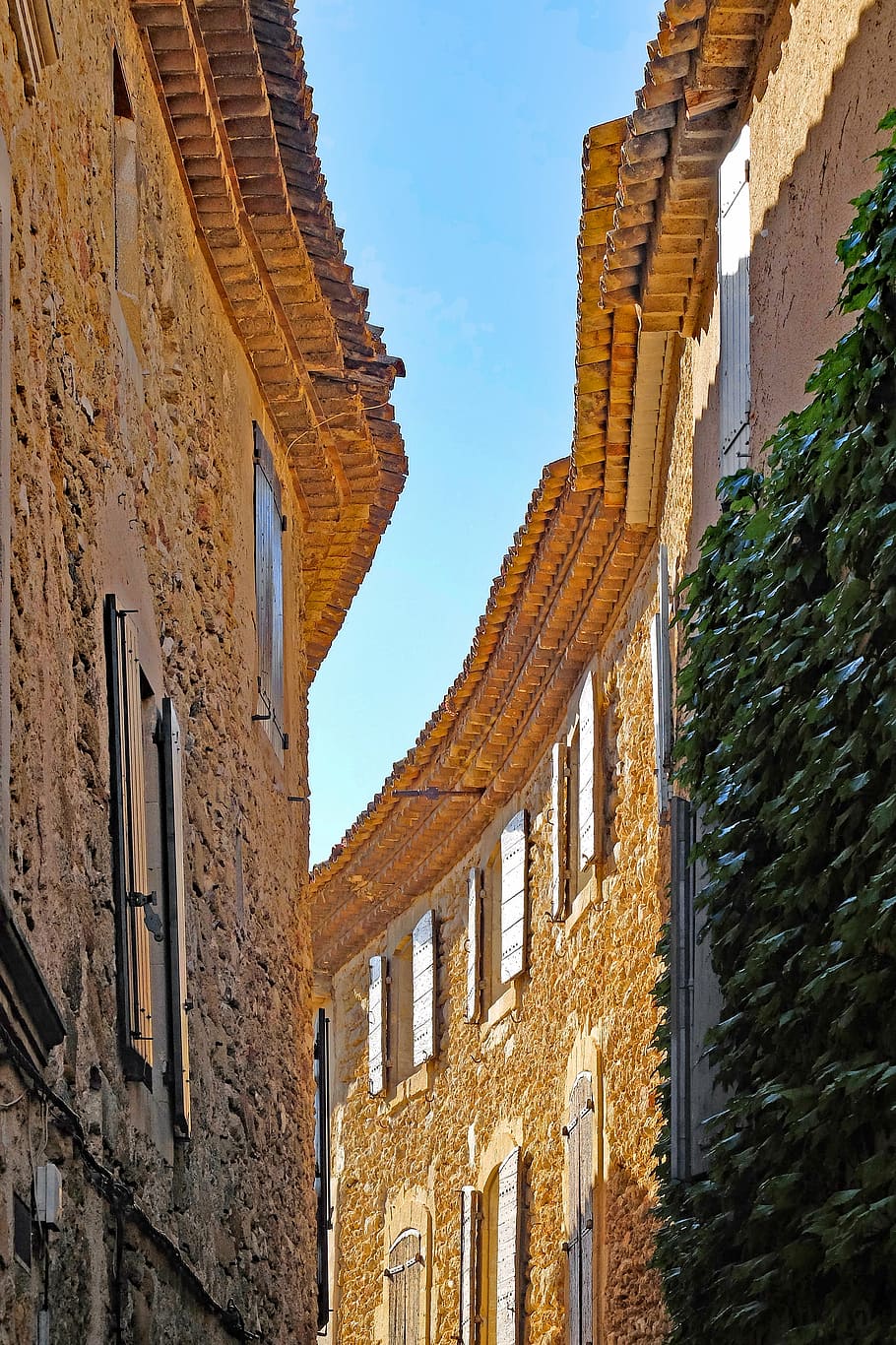 france, provence, street, alley, old, stone, architecture, village, HD wallpaper