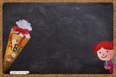 brown chalkboard, schultüte, student, background image, training HD wallpaper