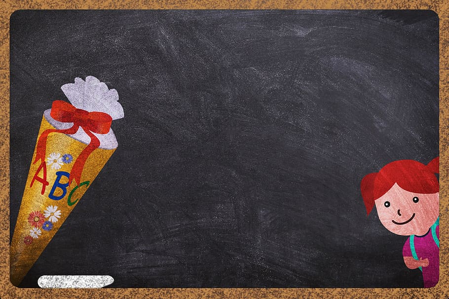 brown chalkboard, schultüte, student, background image, training, HD wallpaper
