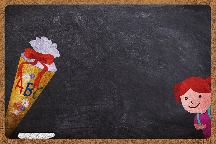 brown chalkboard, schultüte, student, background image, training HD wallpaper