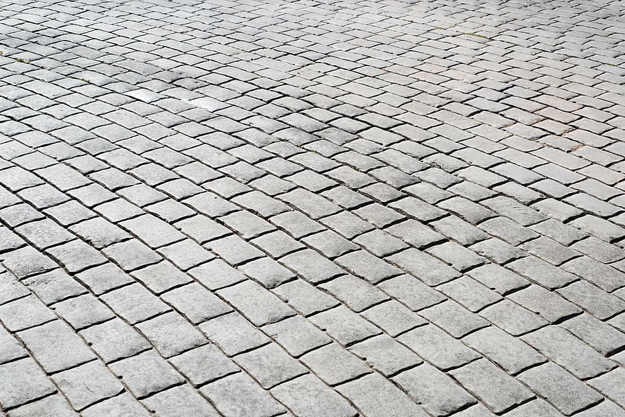 tiled concrete pavement, brick, cobblestone, grey, road, san diego HD wallpaper