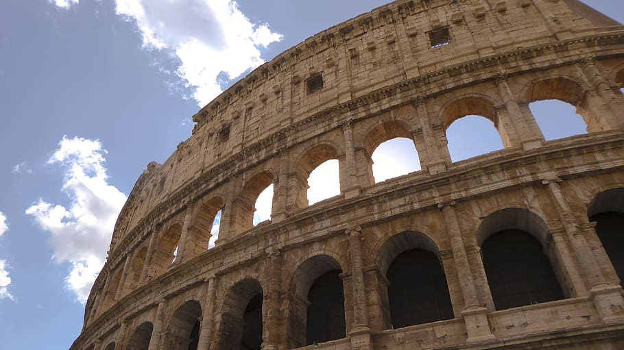 Colosseum, Rome, Italy, Daytime, landmark, architecture, ancient, HD wallpaper
