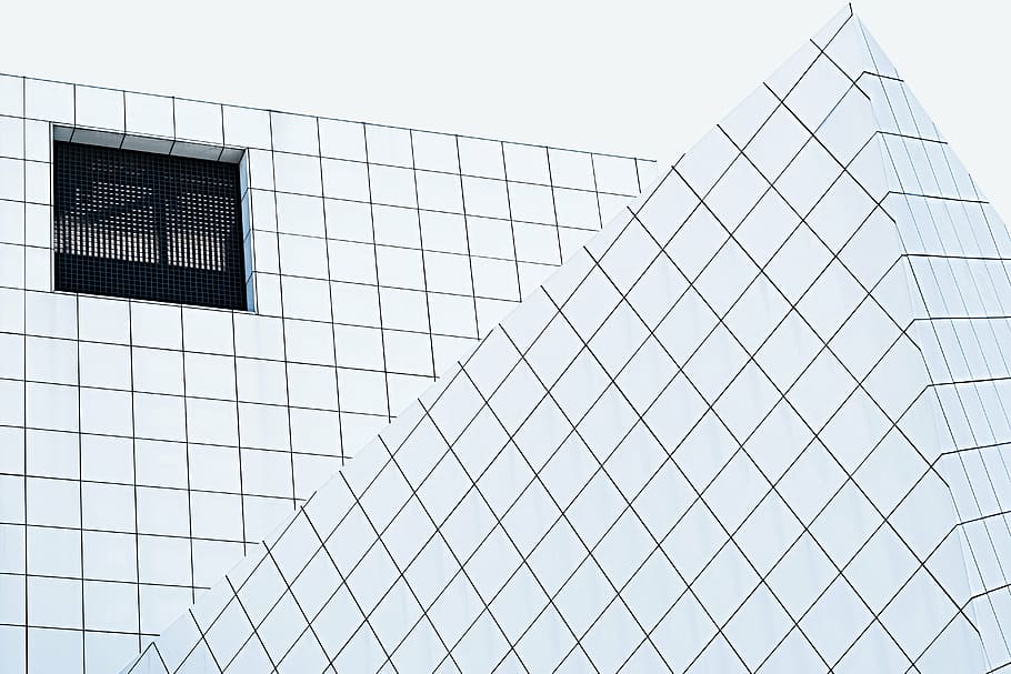 white and black pyramid concrete building, architecture, infrastructure HD wallpaper