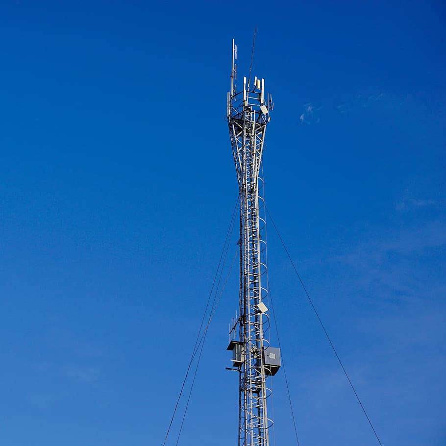 Tower, Telecommunication, telecommunication mast, radio mast, HD wallpaper