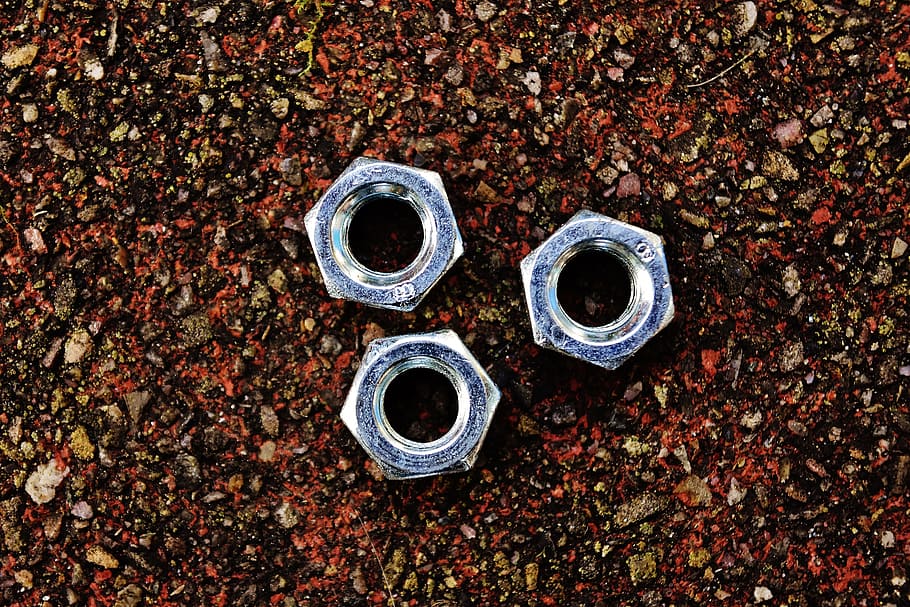 allen, nuts, hex bolt, construction material, silver, metal HD wallpaper
