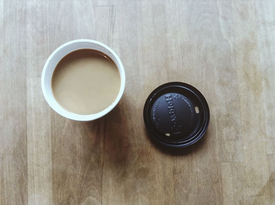 coffee, cup, lid, drink, refreshment, food and drink, table HD wallpaper