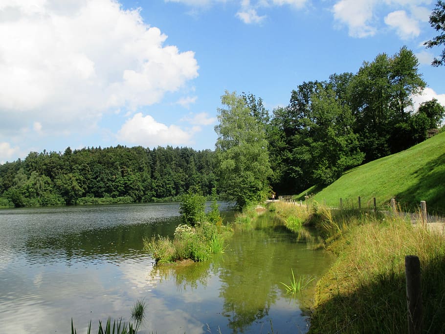 guebsenbsee, st gallen, lake, nature, landscape, switzerland, HD wallpaper