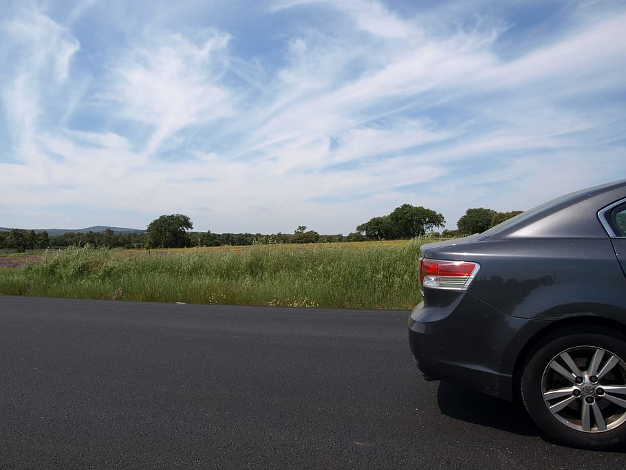 gray sedan on road during daytime, Car, Landscape, transportation HD wallpaper