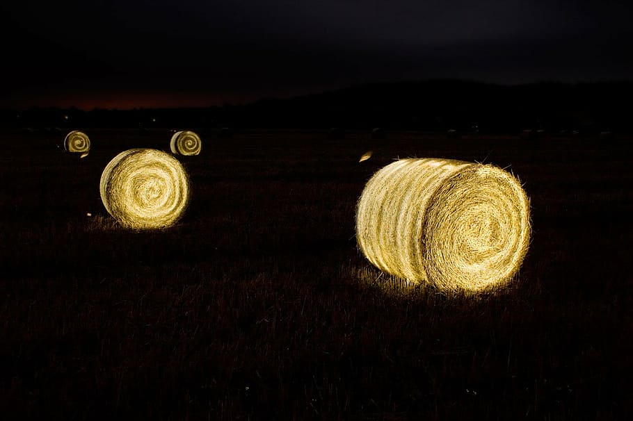 agriculture, bail, bails, bale, crop, farm, field, gold, golden HD wallpaper
