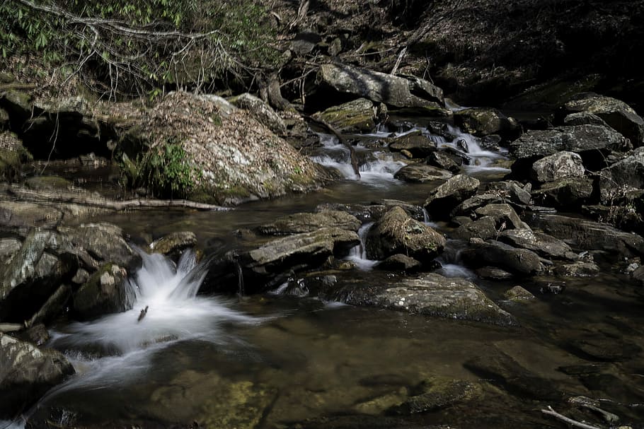 Cascading Stream Rapids in Chattahoochee-Oconee National Forest, HD wallpaper