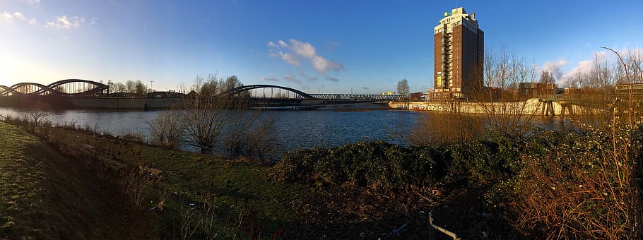 spring, elbe, panorama, architecture, built structure, building exterior HD wallpaper