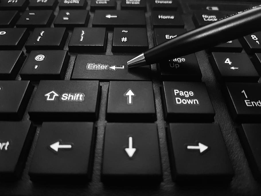 enter, keyboard, black, button, entrance, technology, chemical HD wallpaper