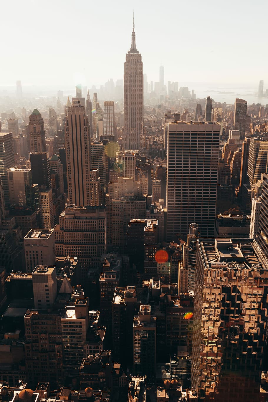 aerial photography of high rise buildings at daytime, Empire State Building, New York HD wallpaper