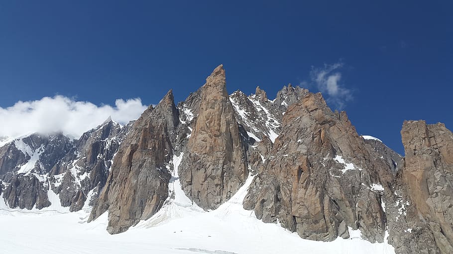 Grand Capucin, Devil'S Ridge, mont blanc du tacul, chamonix, mountains, HD wallpaper